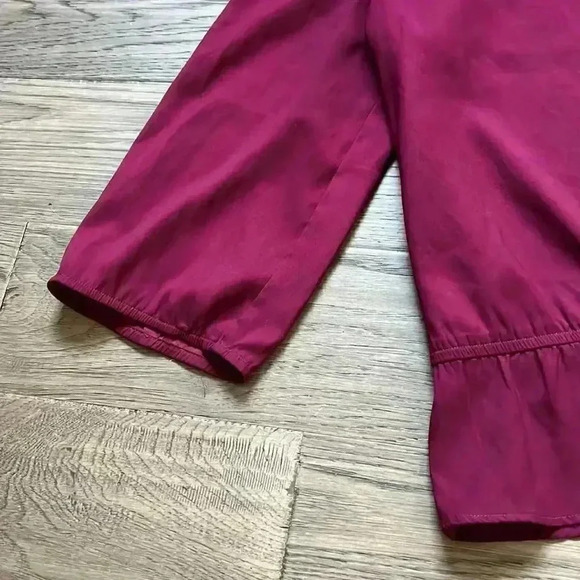 RORY Beca | Plum  fuchsia quarter sleeve blouse - Picture 3 of 9